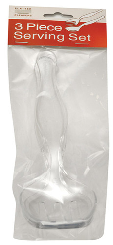 Clear Plastic 3 Pc. serving Set  - Posh Party Supplies