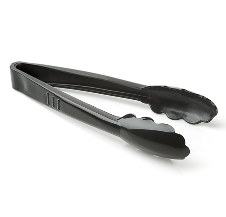 Plastic Black 7" Tongs Extra Heavy Duty  - Posh Party Supplies