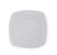 Elegant Clear 7.5" Salad Square Plastic Plate - 120 Square Plastic Plates