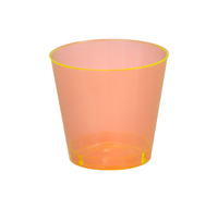Plastic Orange 2 oz. Shot Glass  - Posh Party Supplies