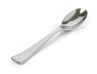 Disposable Silver Plastic Serving Spoons  - Posh Party Supplies