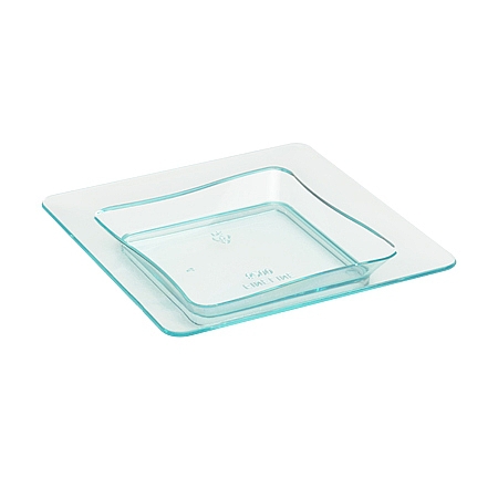 Plastic Green 3" x 3" Tiny Trays  - Posh Party Supplies