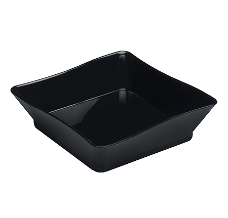 Plastic Black 2.25" x 2.25" Tiny Trays  - Posh Party Supplies
