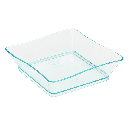 Plastic Green 2.25" x 2.25" Tiny Trays  - Posh Party Supplies