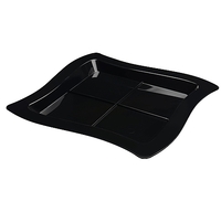 Plastic Black 7.25" x 7.25" Tiny Tangents  - Posh Party Supplies