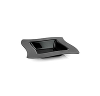 Pretty Black 5 oz. Dessert Plastic Wave Bowls - Posh Party Supplies
