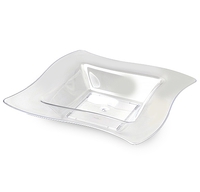 Fancy Clear 12 oz. Soup Plastic Wave Bowls - Posh Party Supplies