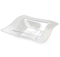 Fancy Clear 12 oz. Soup Plastic Wave Bowls - Posh Party Supplies
