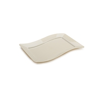 Fancy Bone 7.5" Dessert Disposable Plastic Wave Plate - Posh Party Supplies