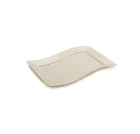 Fancy Bone 7.5" Dessert Disposable Plastic Wave Plate - Posh Party Supplies