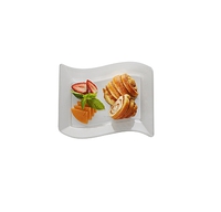 Elegant Clear 7.5" Dessert Disposable Plastic Wave Plate - Posh Party Supplies