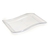 Pretty Clear 10" Rectangular Plastic Wave Dinner Plate - Posh Party Supplies