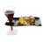 Fancy Black 6" Rectangular Plastic  Disposable Plastic Wave Cocktail Plate - Posh Party Supplies