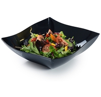 Pretty Black 32 oz. Serving Plastic Wave Bowl  - Posh Party Supplies