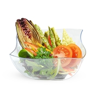 Elegant Clear 128 oz. Serving Plastic Wave Bowl  - Posh Party Supplies