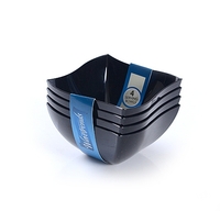 Pretty Black 8 oz. Serving Plastic Wave Bowl  - Posh Party Supplies