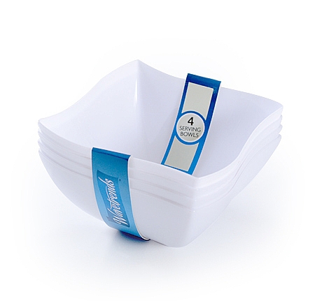 Pretty White 8 oz. Serving Plastic Wave Bowl  - Posh Party Supplies