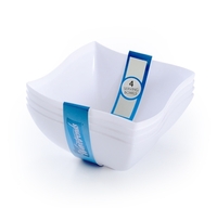 Fancy Bone 16 oz. Serving Plastic Wave Bowl  - Posh Party Supplies