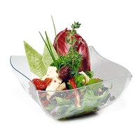 Pretty Clear 16 oz. Serving Plastic Wave Bowl  - Posh Party Supplies