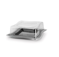 Fancy Clear 6.5 Dome Plastic Wave Lid  - Posh Party Supplies