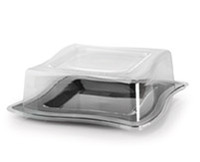 Pretty Clear 8 Dome Plastic Wave Lid  - Posh Party Supplies