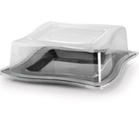 Elegant Clear 9.5 Dome Plastic Wave Lid  - Posh Party Supplies