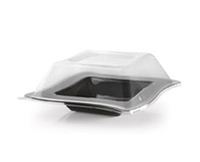 Pretty Clear 5 oz Dome Plastic Wave Lid  - Posh Party Supplies