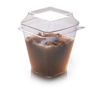 Pretty Clear 2 oz. Plastic Square Shot Glass Lid  - Posh Party Supplies