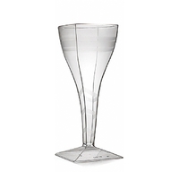 Fancy Clear 8 oz. Plastic Wine Glass - Posh Party Supplies