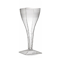 Fancy Clear 8 oz. Plastic Wine Glass - Posh Party Supplies