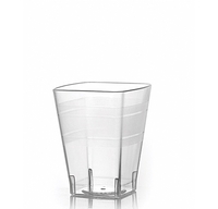 Elegant Clear 8 oz. Plastic Square Tumblers - Posh Party Supplies