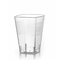 Fancy Clear 10 oz. Plastic Square Tumblers - Posh Party Supplies