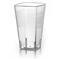 Fancy Clear 16 oz. Plastic Square Tumblers - Posh Party Supplies