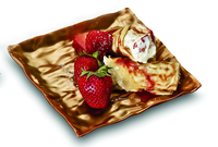 Elegant Plastic Contemplate Copper 6.25" Dessert Plates - PoshPartySupplies.com