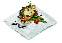 Elegant Plastic Contemplate White 7.25" Salad Plates - PoshPartySupplies.com
