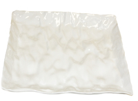 Elegant Plastic Contemplate White 9" Dinner Plates - PoshPartySupplies.com