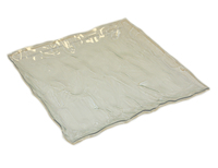 Elegant Plastic Contemplate Clear Green 12" Square Trays - PoshPartySupplies.com