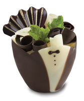 black and white chocolate cups