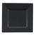 Disposable Square Black Plastic 6.5" Dessert Plates - Posh Party Supplies