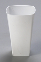 White Disposable 10 oz Square Plastic Tumblers - Posh Party Supplies