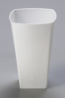 Disposable White Disposable 10 oz Square Plastic Tumblers - 14 Plastic Cups On Sale!