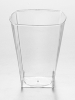 Disposable Clear Disposable 8 oz Square Plastic Tumblers - 14 Plastic Tumblers On Sale!