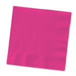 Wholesale Hot Magenta 2-Ply Lunch Paper Napkins - www.poshpartysupplies.com