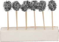 Glitz Silver Pom Pom Cocktail Picks - Posh Party Supplies