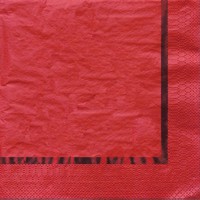 Glitz Red  3-Ply Beverage Napkins with Foil Stamp - 192 Napkins