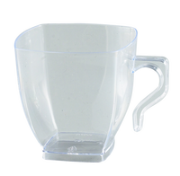 Disposable Clear 8 oz Disposable Plastic Coffee Mugs - Posh Party Supplies