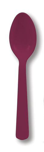 Discounted Burgundy Premium Plastic Spoons  - Posh Party Supplies