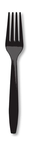 Black Velvet Premium Plastic Forks - Posh Party Supplies