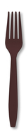 Chocolate Brown Premium Plastic Forks - Posh Party Supplies