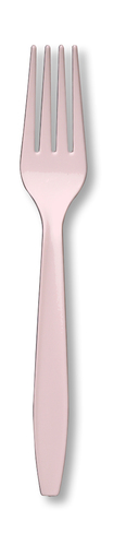 Classic Pink Premium Plastic Forks - Posh Party Supplies